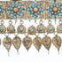 Head dress ornament, gilded silver & glass beads 38 x 20 cm - The Nomads Tent